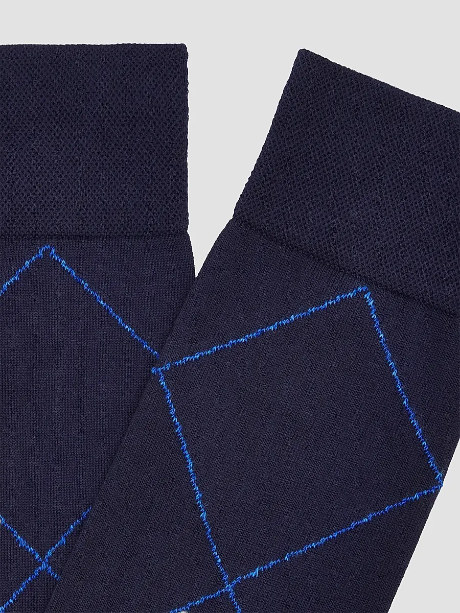 Marcoliani Men's Ombré Argyle Cotton-Nylon Socks | Thumbnail 2 Marcoliani Men's Ombré Argyle Cotton-Nylon Socks | Thumbnail 2