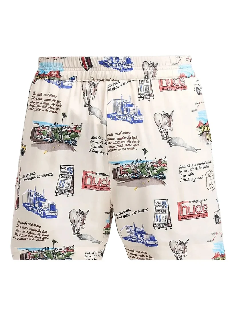 Rhude Men's Highway Graphic Shorts