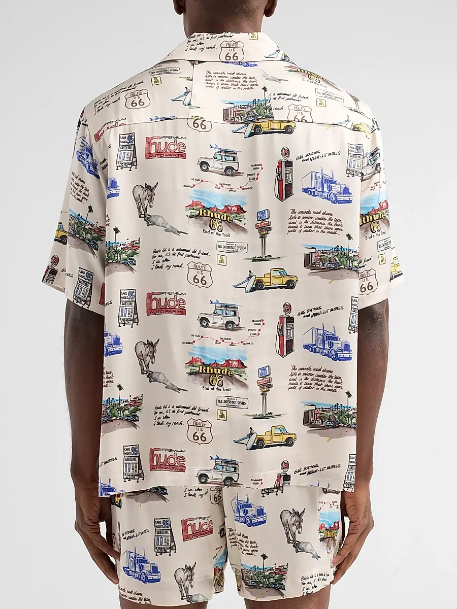 Rhude Men's Highway Camp Shirt | Thumbnail 3 Rhude Men's Highway Camp Shirt | Thumbnail 3