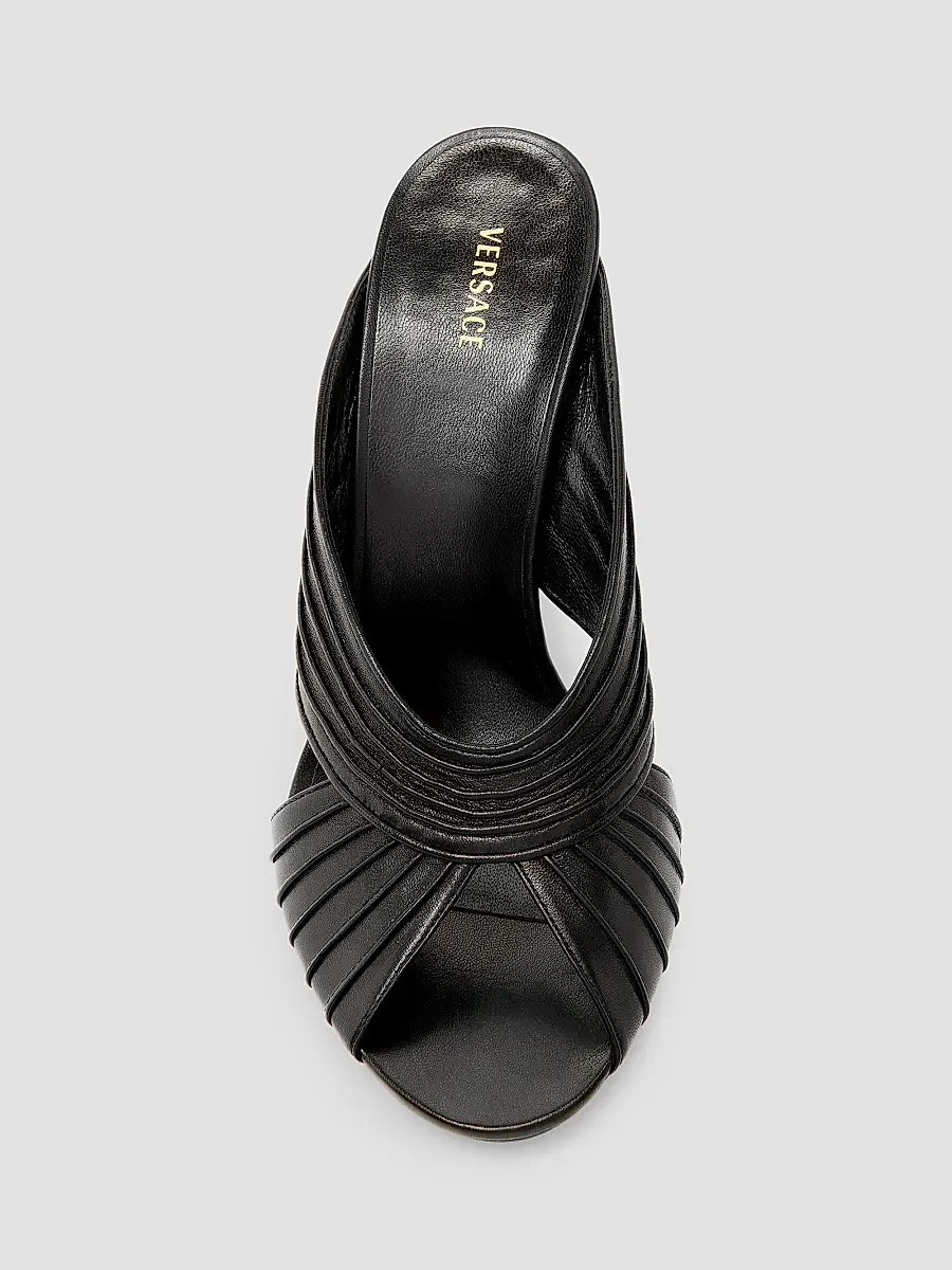 Versace Women's Medusa 90MM Leather Mules | Thumbnail 4 Versace Women's Medusa 90MM Leather Mules | Thumbnail 4