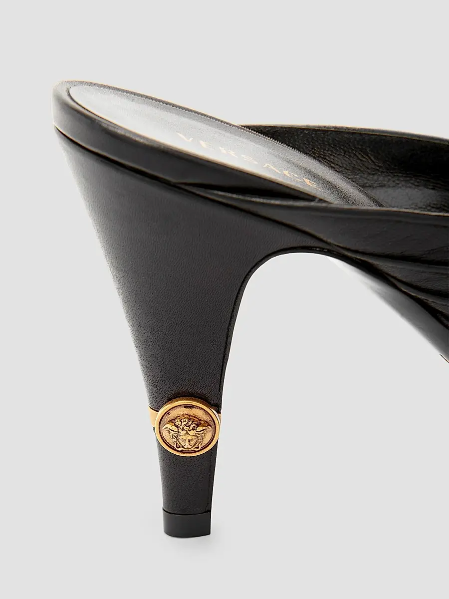 Versace Women's Medusa 90MM Leather Mules | Thumbnail 5 Versace Women's Medusa 90MM Leather Mules | Thumbnail 5