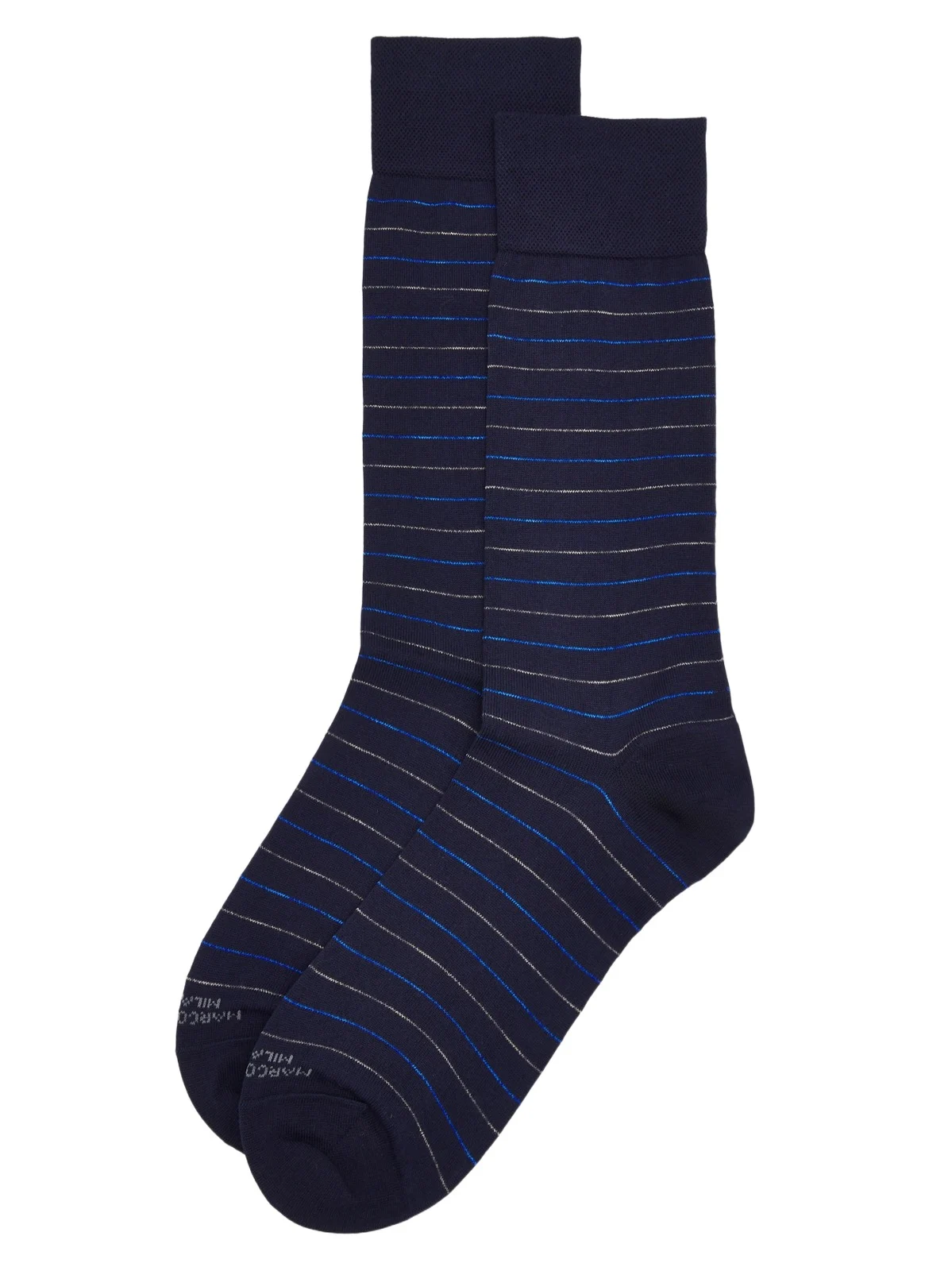 Marcoliani Men's City Striped Cotton-Nylon Socks