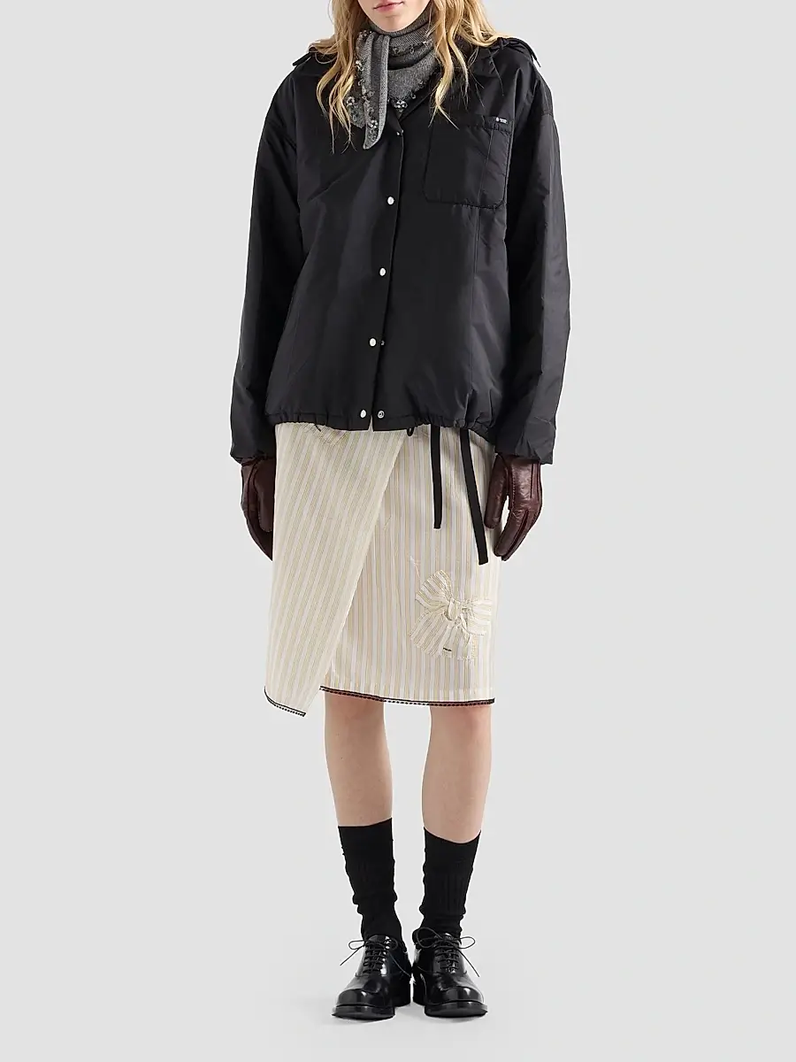 Prada Women's Lightweight Nylon Blouson Jacket | Thumbnail 2