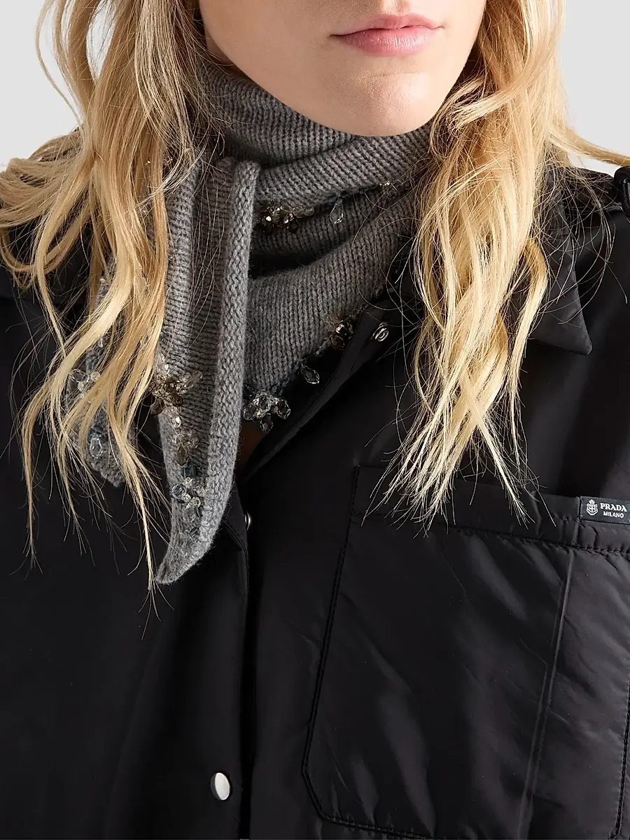 Prada Women's Lightweight Nylon Blouson Jacket | Thumbnail 5