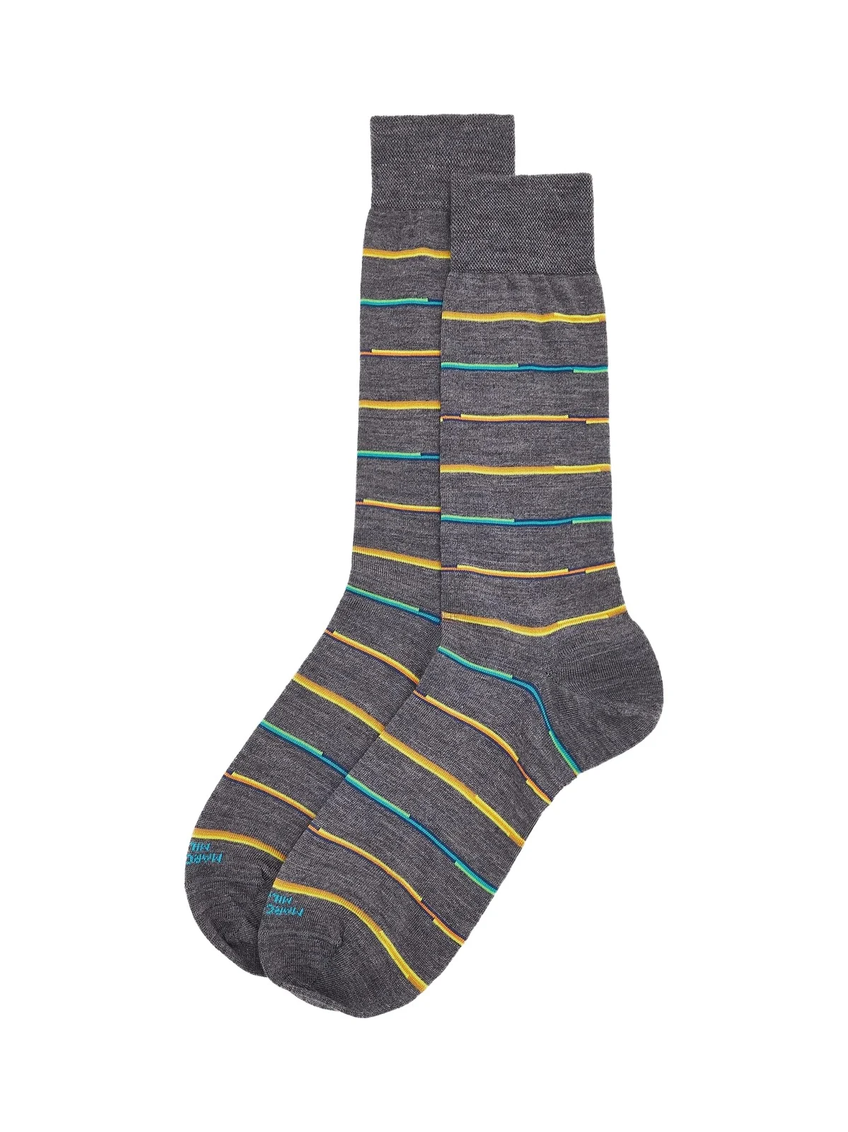 Marcoliani Men's Mixed Striped Wool-Nylon Socks