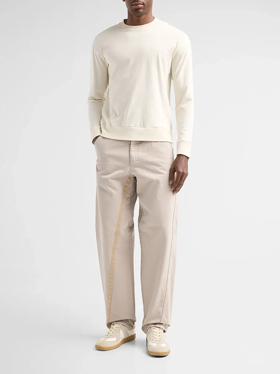 Maison Margiela Men's Twisted Stone-Wash Cotton Trousers | Thumbnail 2 Maison Margiela Men's Twisted Stone-Wash Cotton Trousers | Thumbnail 2