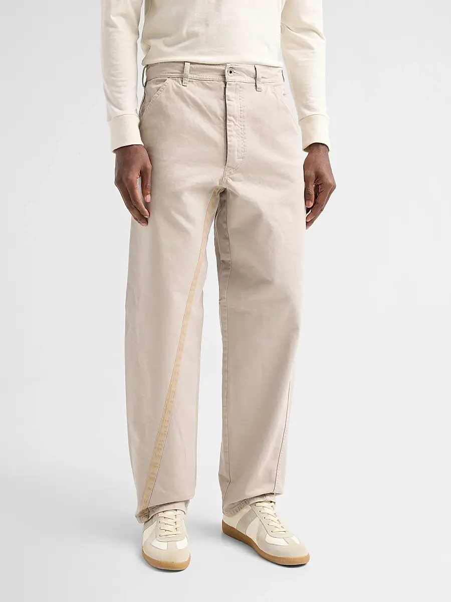 Maison Margiela Men's Twisted Stone-Wash Cotton Trousers | Thumbnail 4 Maison Margiela Men's Twisted Stone-Wash Cotton Trousers | Thumbnail 4