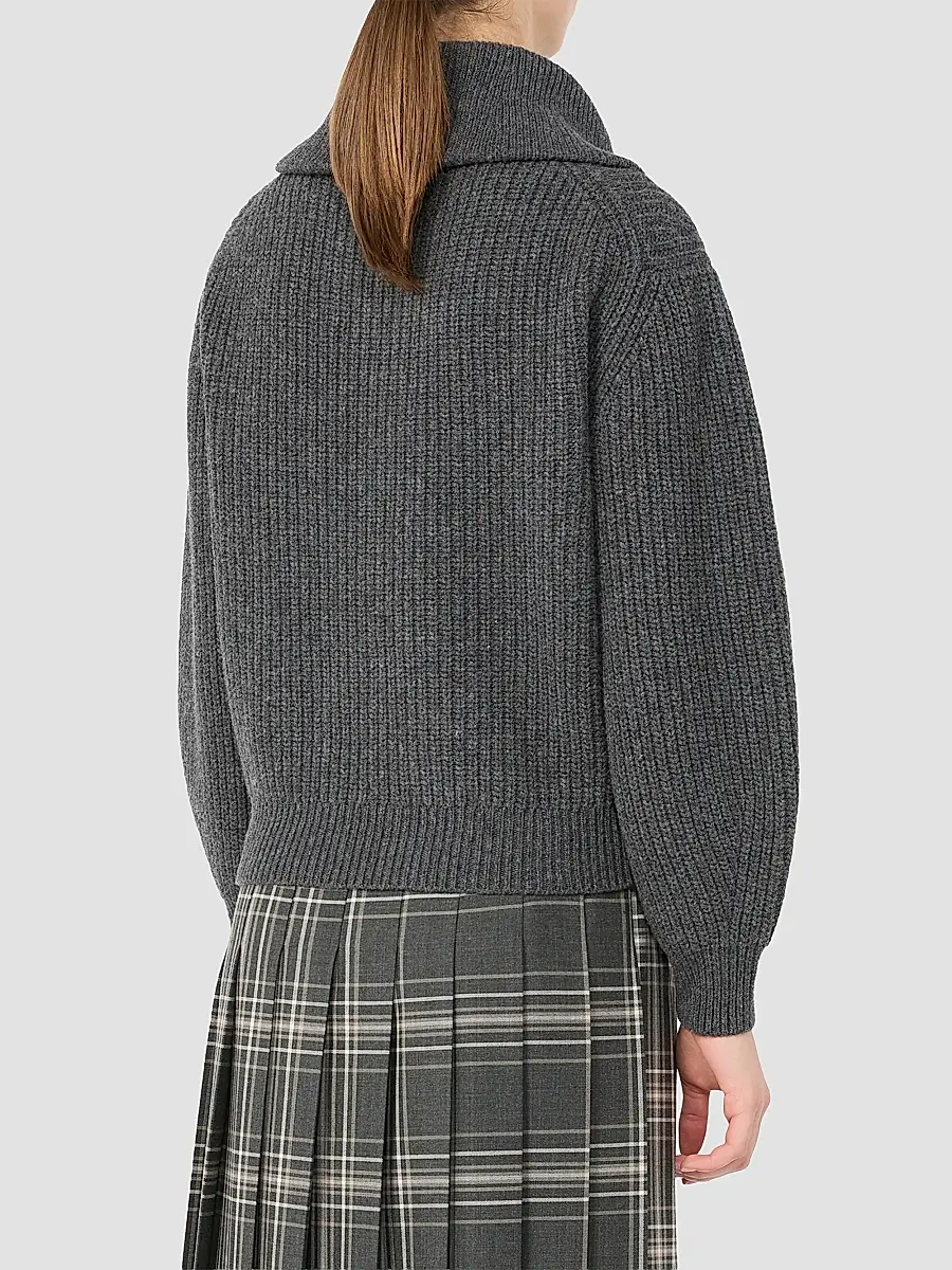 Weekend Max Mara Women's Wool Zip Up Roll Neck Jumper | Thumbnail 4 Weekend Max Mara Women's Wool Zip Up Roll Neck Jumper | Thumbnail 4