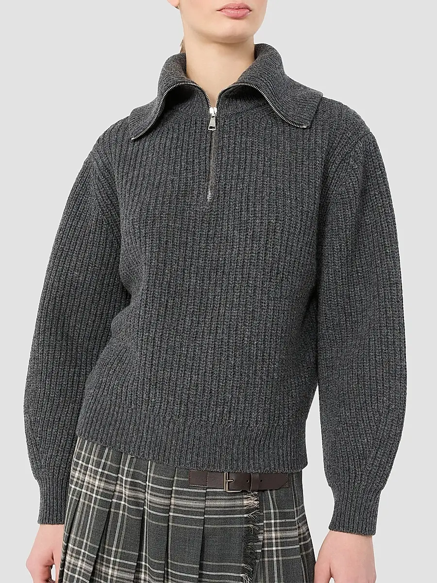 Weekend Max Mara Women's Wool Zip Up Roll Neck Jumper | Thumbnail 5 Weekend Max Mara Women's Wool Zip Up Roll Neck Jumper | Thumbnail 5