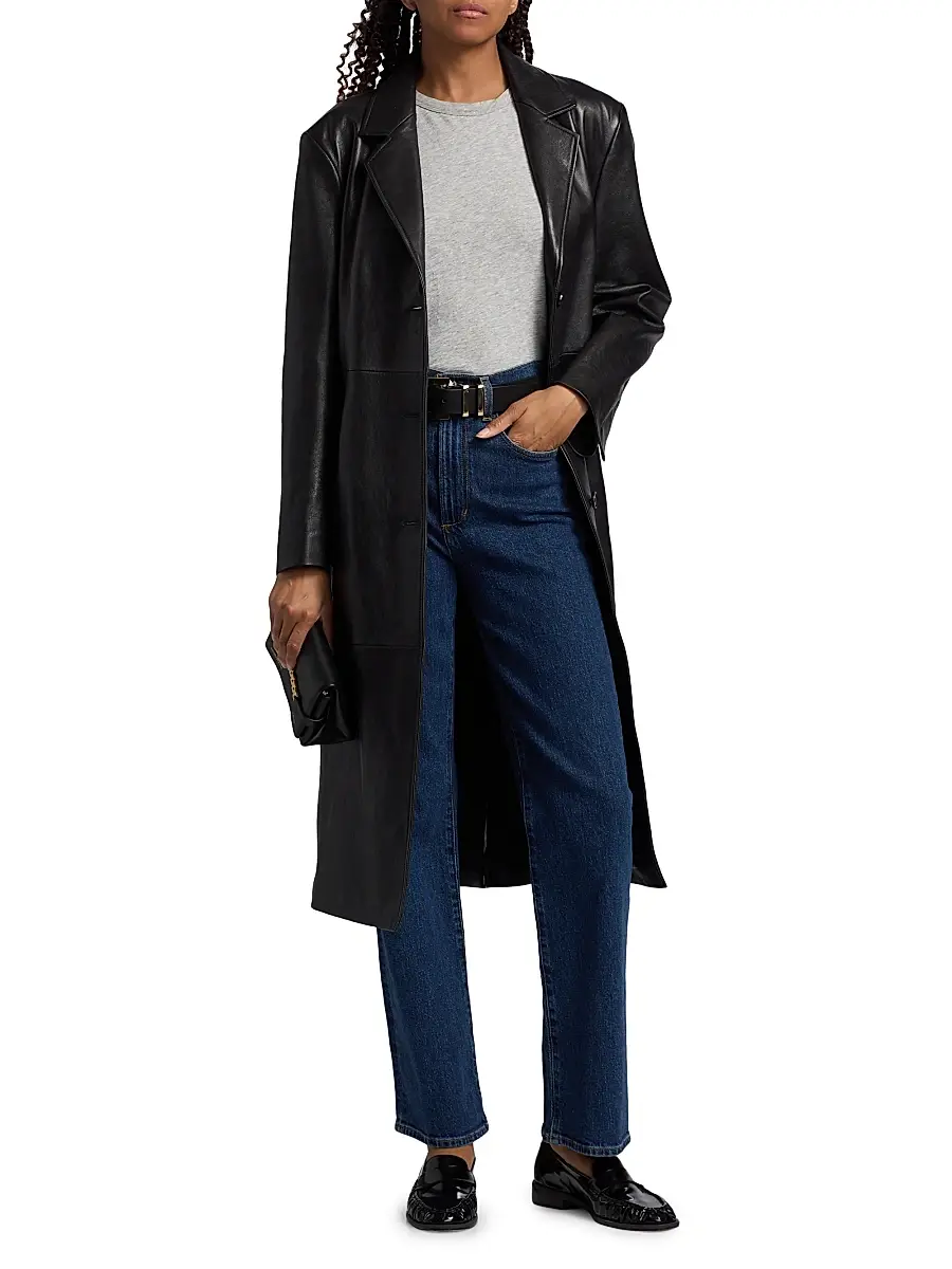 ARMA Women's Aisa Leather Longline Jacket | Thumbnail 2 ARMA Women's Aisa Leather Longline Jacket | Thumbnail 2