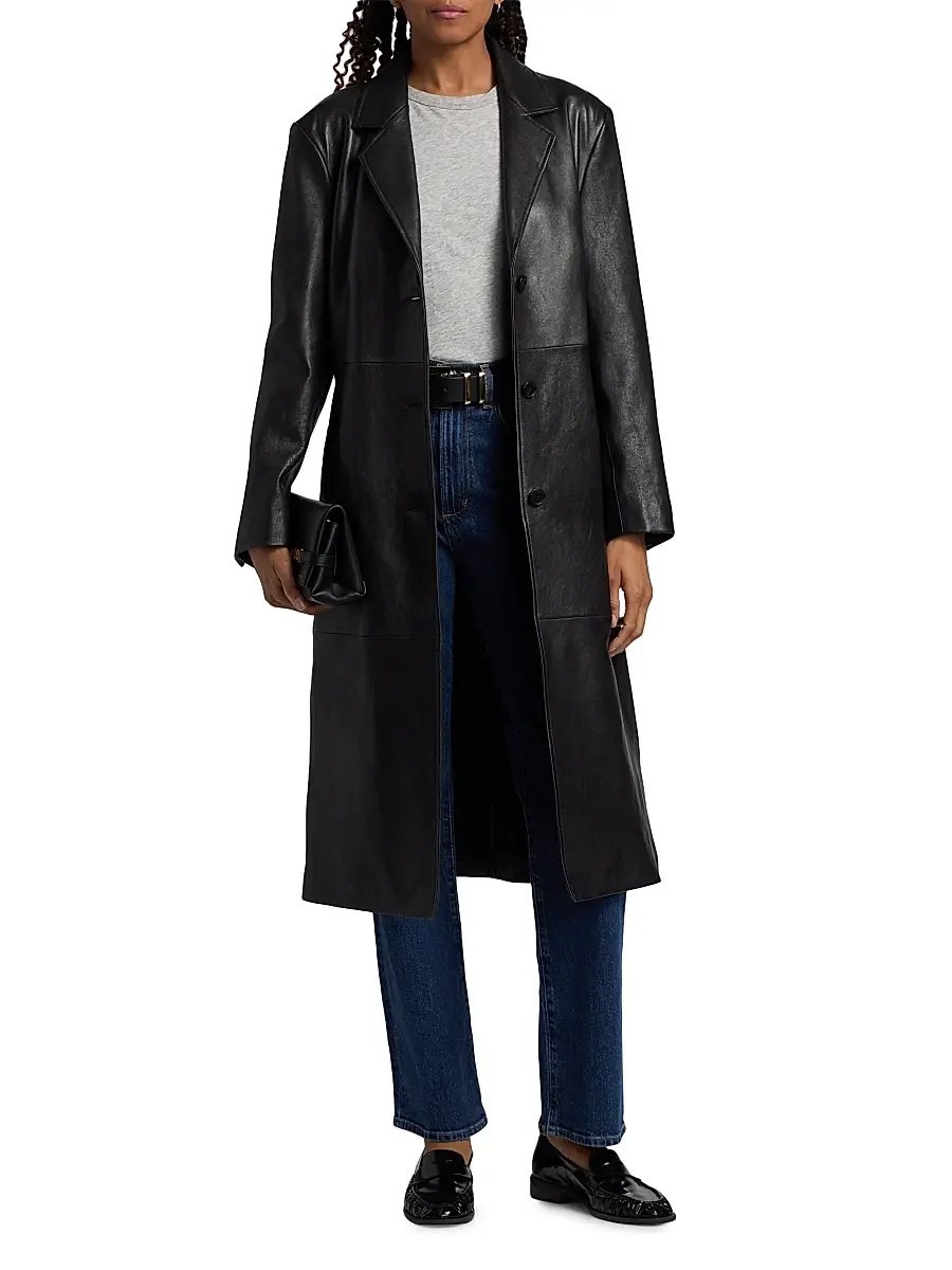 ARMA Women's Aisa Leather Longline Jacket | Thumbnail 3 ARMA Women's Aisa Leather Longline Jacket | Thumbnail 3