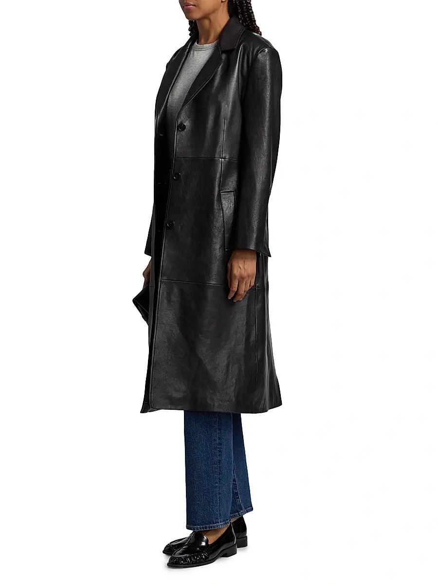 ARMA Women's Aisa Leather Longline Jacket | Thumbnail 4 ARMA Women's Aisa Leather Longline Jacket | Thumbnail 4