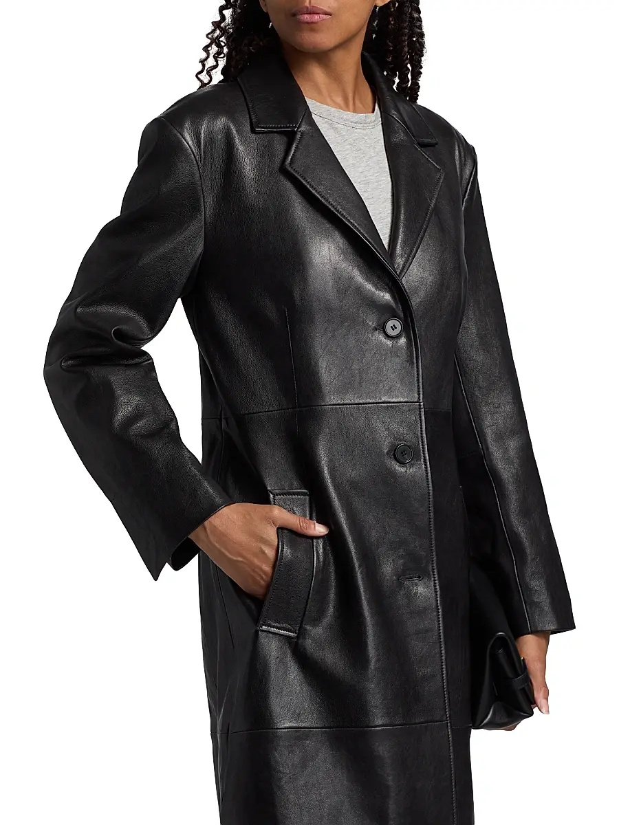ARMA Women's Aisa Leather Longline Jacket | Thumbnail 6 ARMA Women's Aisa Leather Longline Jacket | Thumbnail 6