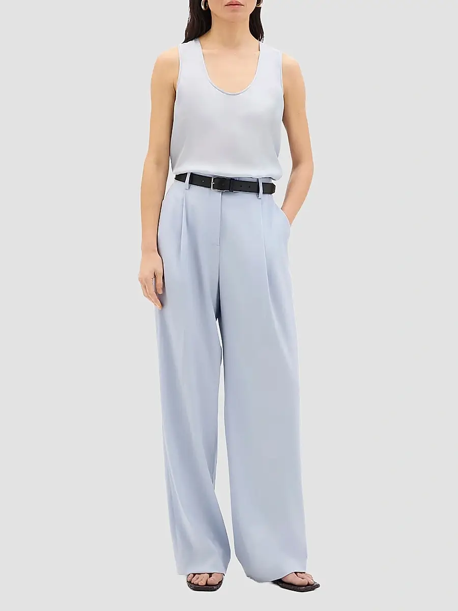 Another Tomorrow Women's Relaxed Wide Leg Pants | Thumbnail 2 Another Tomorrow Women's Relaxed Wide Leg Pants | Thumbnail 2