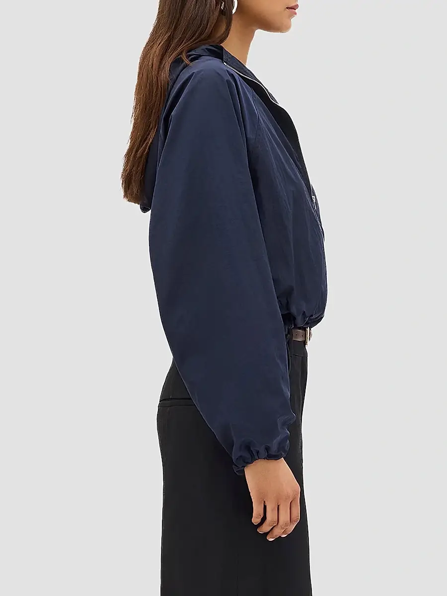 Another Tomorrow Women's Nylon Short Blouson Jacket | Thumbnail 3 Another Tomorrow Women's Nylon Short Blouson Jacket | Thumbnail 3