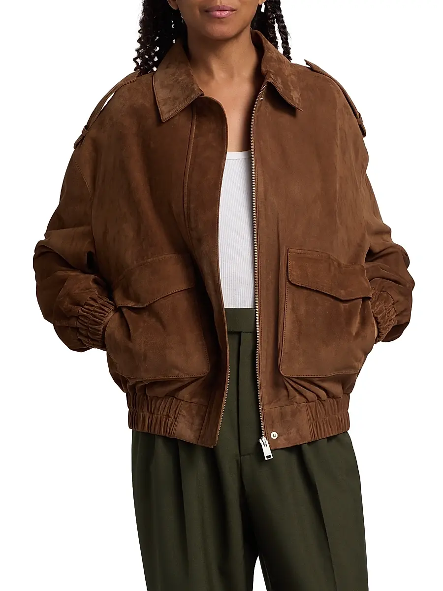 ARMA Women's Halti Suede Bomber Jacket | Thumbnail 3 ARMA Women's Halti Suede Bomber Jacket | Thumbnail 3