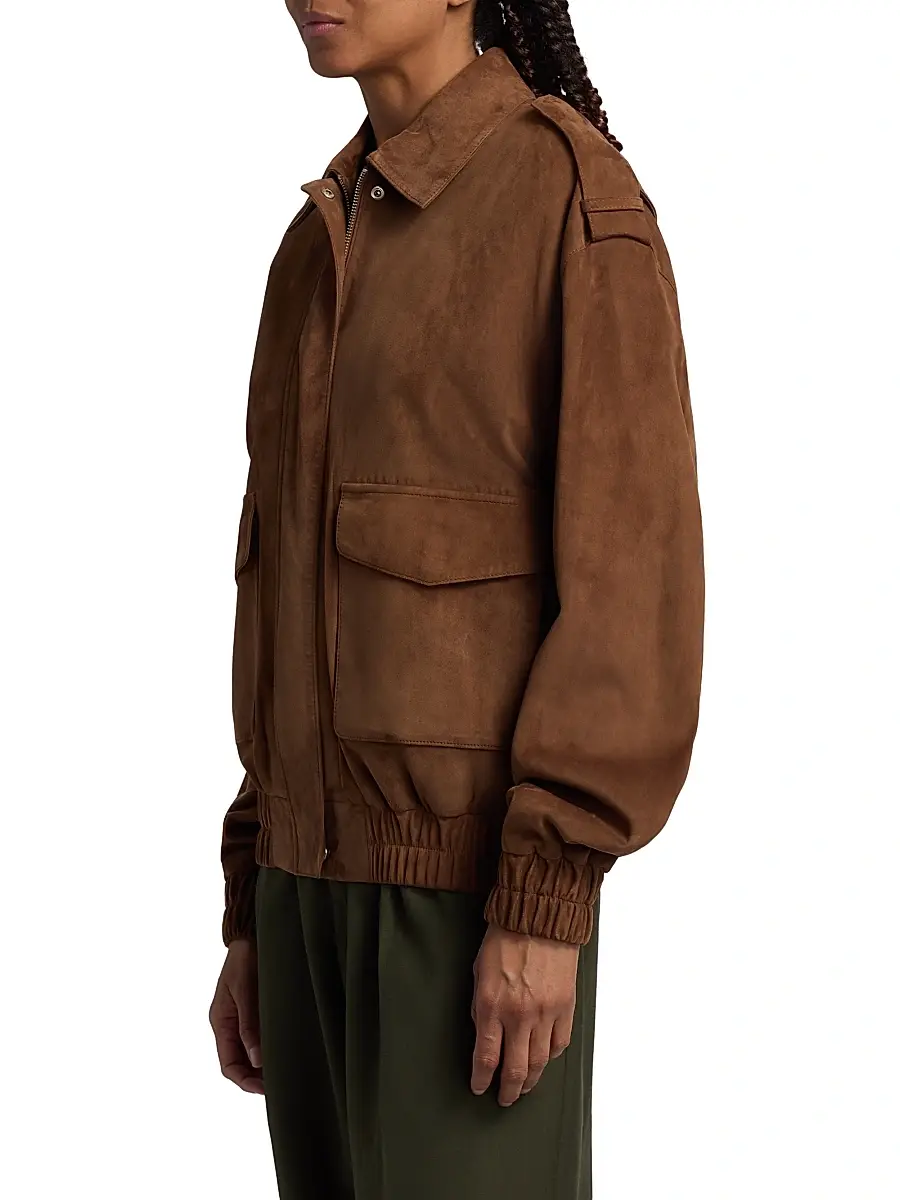 ARMA Women's Halti Suede Bomber Jacket | Thumbnail 4 ARMA Women's Halti Suede Bomber Jacket | Thumbnail 4