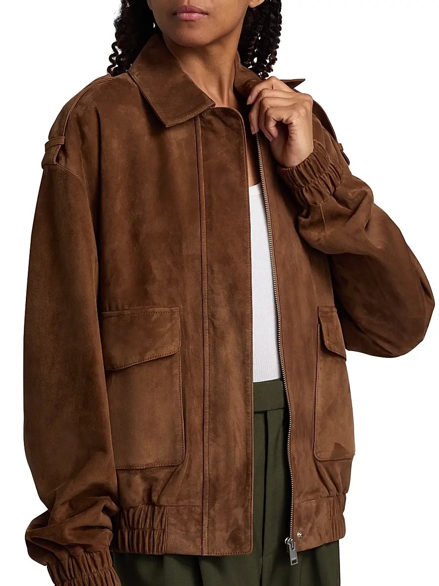 ARMA Women's Halti Suede Bomber Jacket | Thumbnail 6 ARMA Women's Halti Suede Bomber Jacket | Thumbnail 6