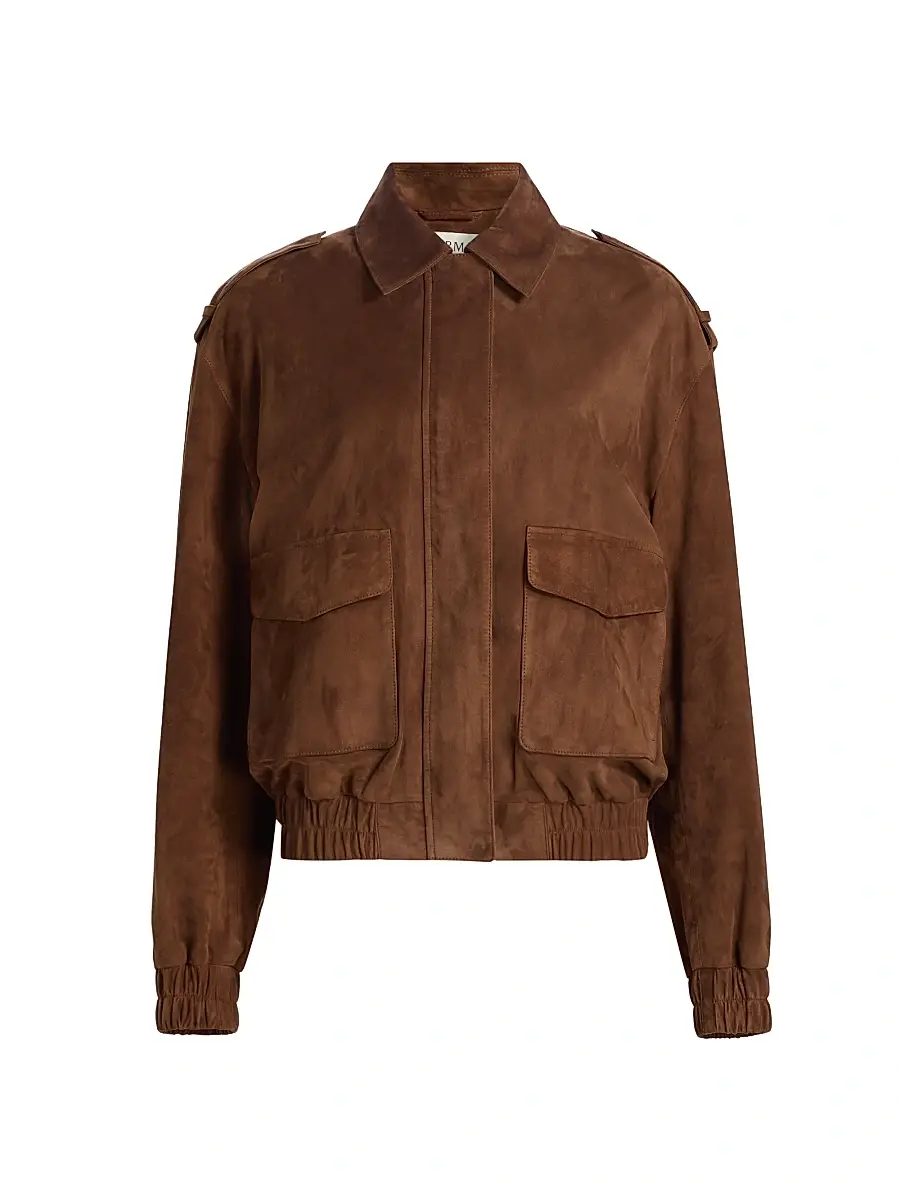 Arma Women's Halti Suede Bomber Jacket - Saddle | Image 1 Arma Women's Halti Suede Bomber Jacket - Saddle | Image 1