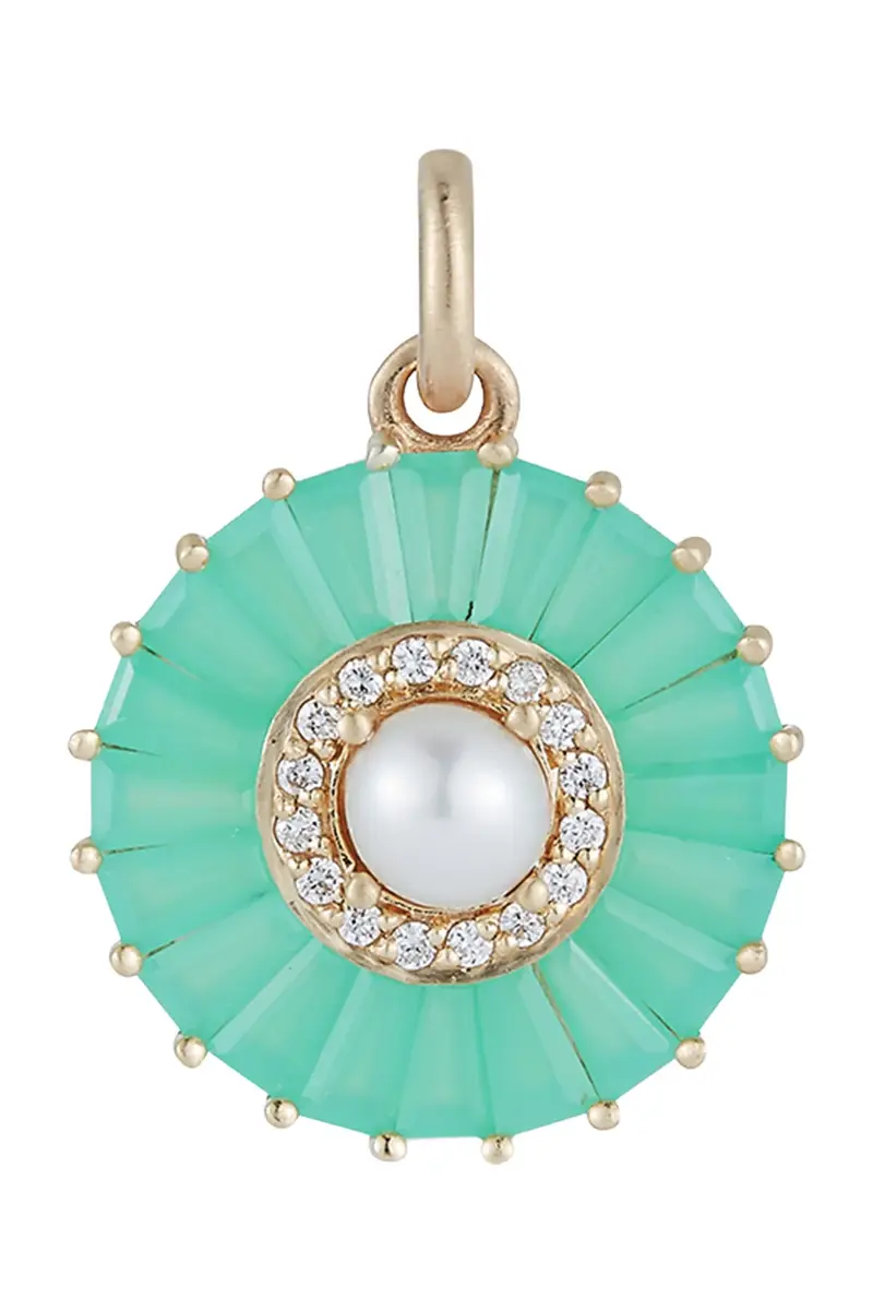 Storrow Pearl Diamond Chrysoprase Emily Charm | Image 1 Storrow Pearl Diamond Chrysoprase Emily Charm | Image 1