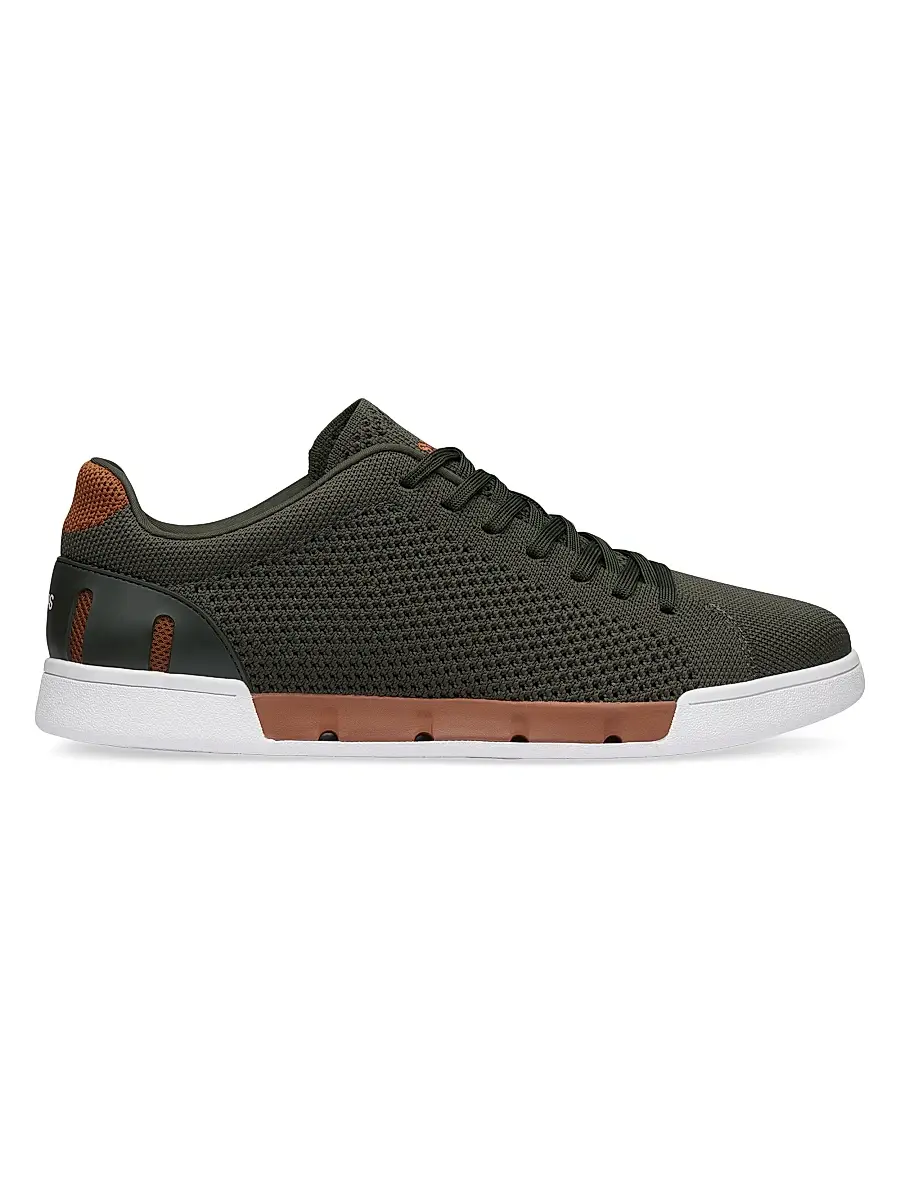 SWIMS Men's Breeze Tennis Knit Low-Top Sneakers - Forest Night | Image 1 SWIMS Men's Breeze Tennis Knit Low-Top Sneakers - Forest Night | Image 1