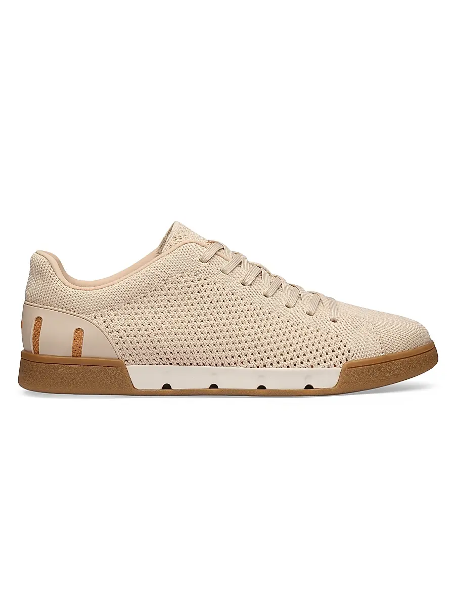 SWIMS Men's Breeze Tennis Knit Low-Top Sneakers - Warm Sand | Image 1 SWIMS Men's Breeze Tennis Knit Low-Top Sneakers - Warm Sand | Image 1