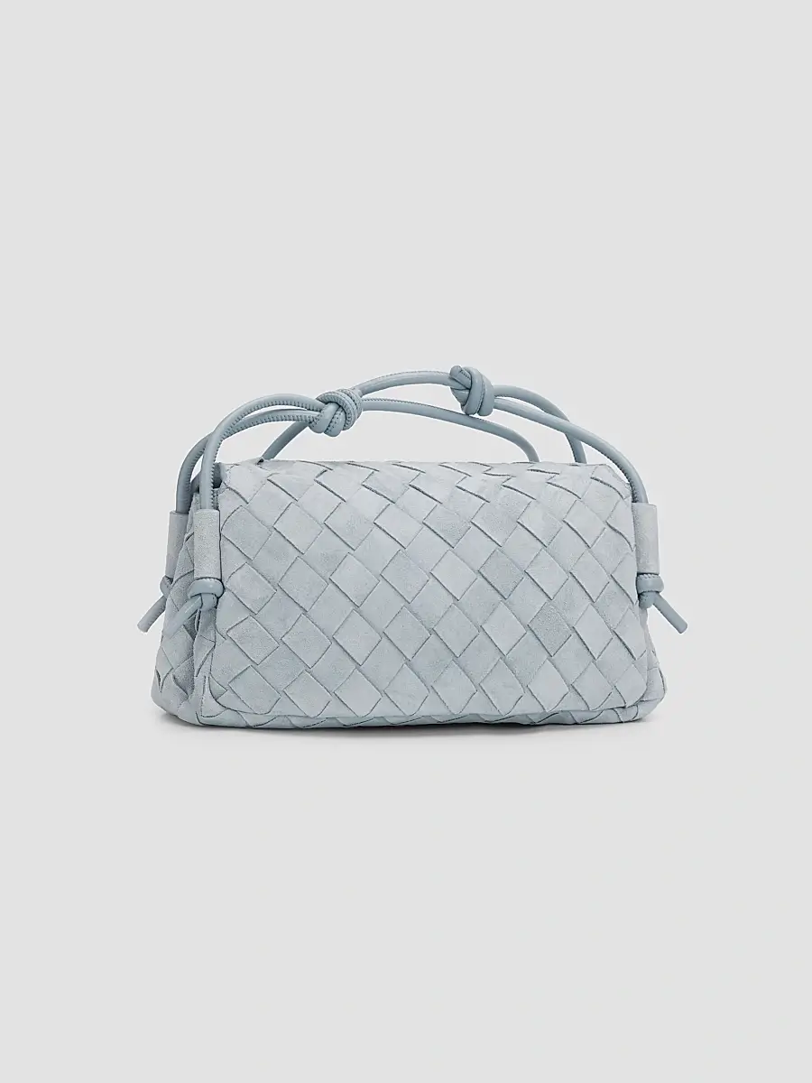 Bottega Veneta Women's Notturno Intrecciato Suede Pouch | Thumbnail 2