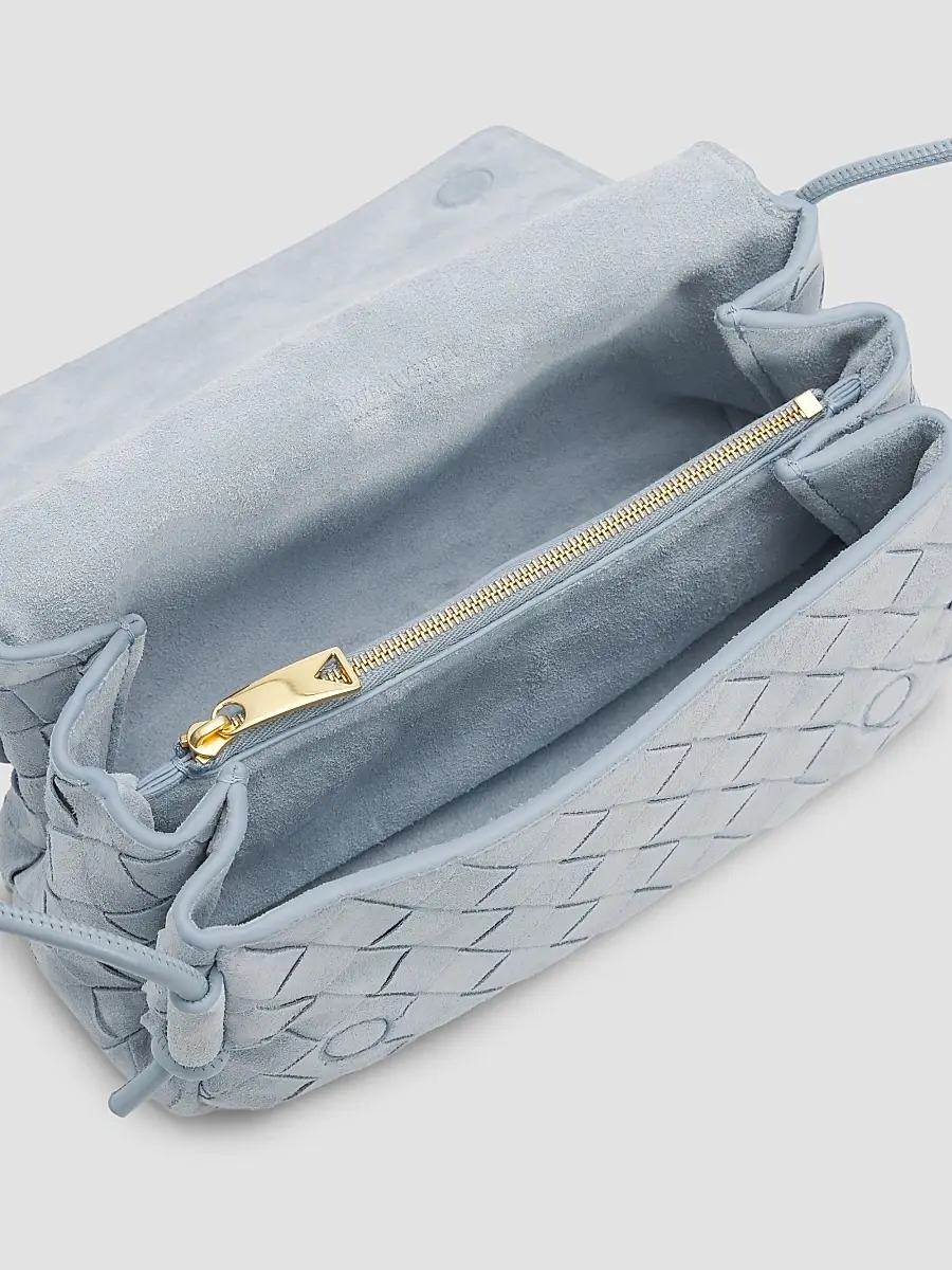 Bottega Veneta Women's Notturno Intrecciato Suede Pouch | Thumbnail 3