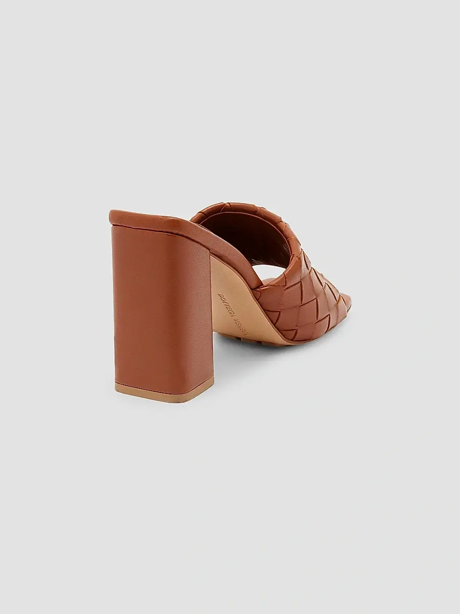 Bottega Veneta Women's Parco 90MM Intrecciato Leather Mules | Thumbnail 3