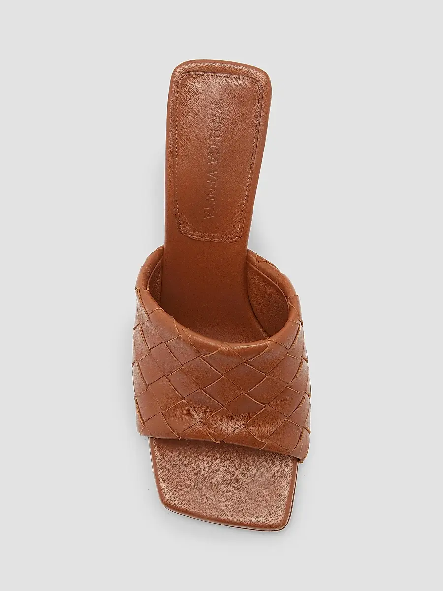 Bottega Veneta Women's Parco 90MM Intrecciato Leather Mules | Thumbnail 4