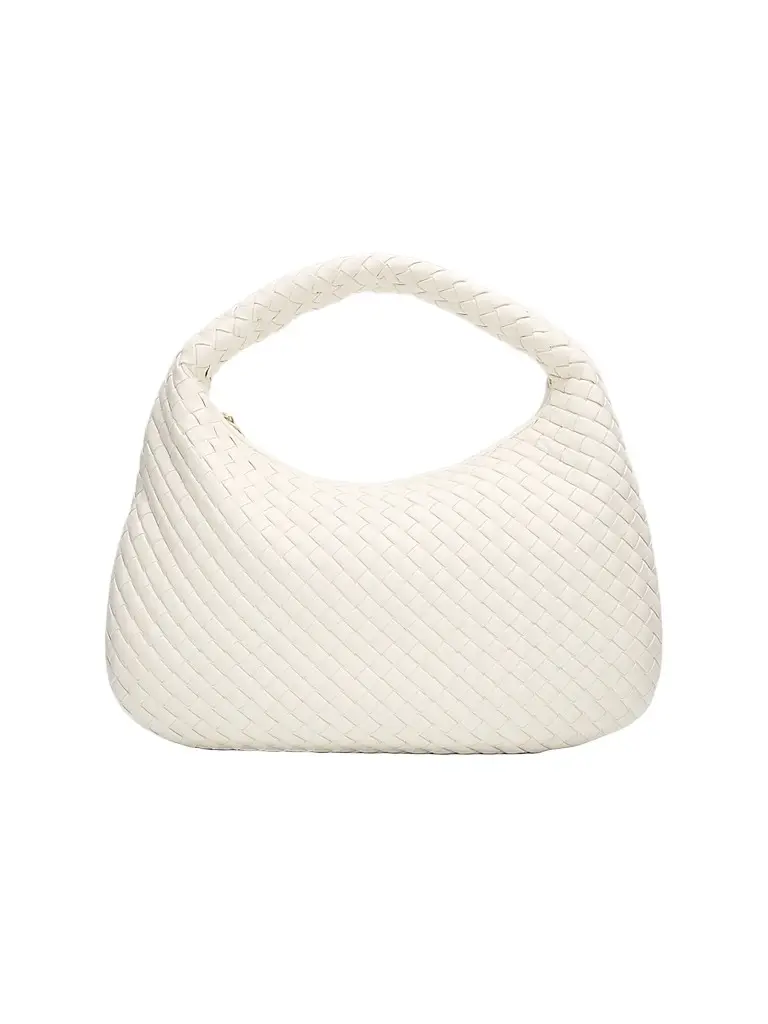 Bottega Veneta Women's Veneta Padded Intrecciato Leather Shoulder Bag - Alabaster Muse Brass | Image 1 Bottega Veneta Women's Veneta Padded Intrecciato Leather Shoulder Bag - Alabaster Muse Brass | Image 1