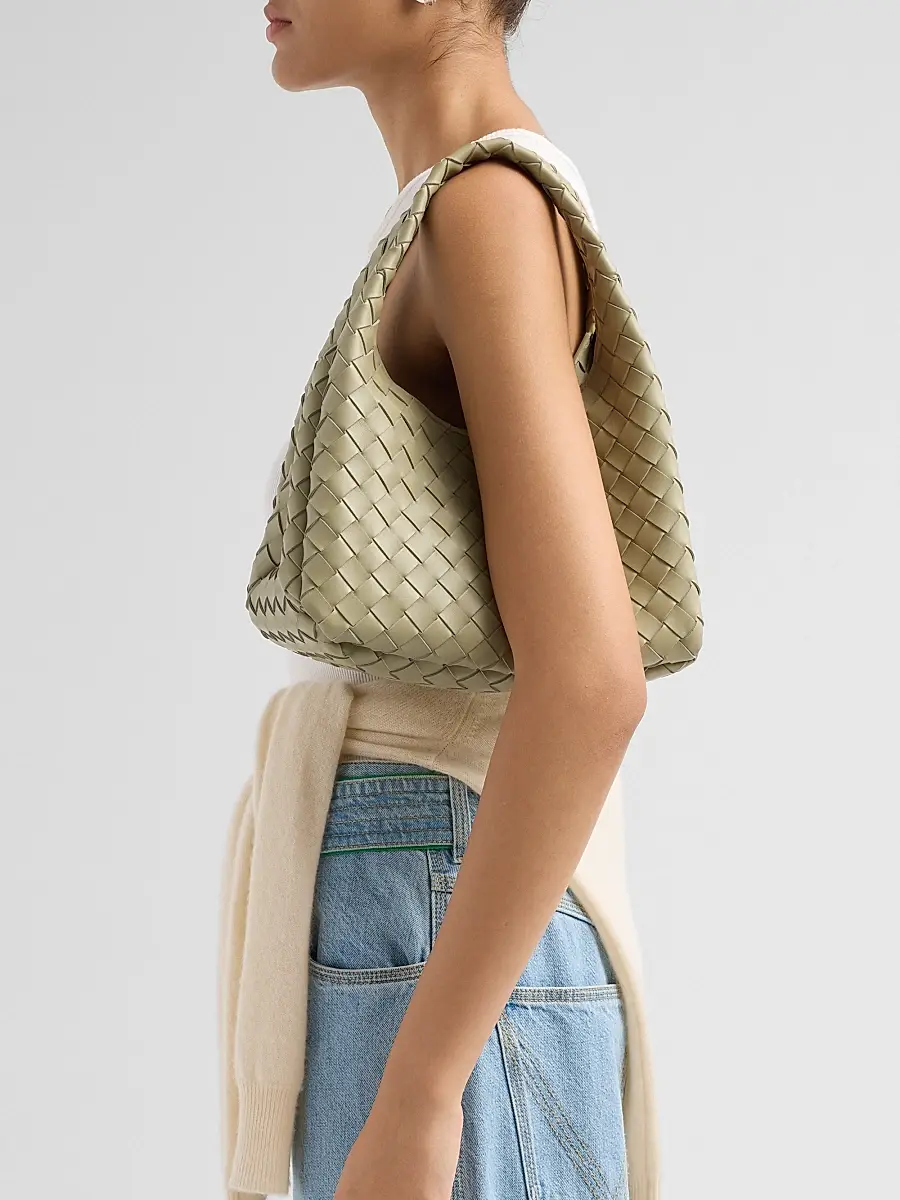 Bottega Veneta Women's Campana Small Intrecciato-Leather Shoulder Bag | Thumbnail 2 Bottega Veneta Women's Campana Small Intrecciato-Leather Shoulder Bag | Thumbnail 2