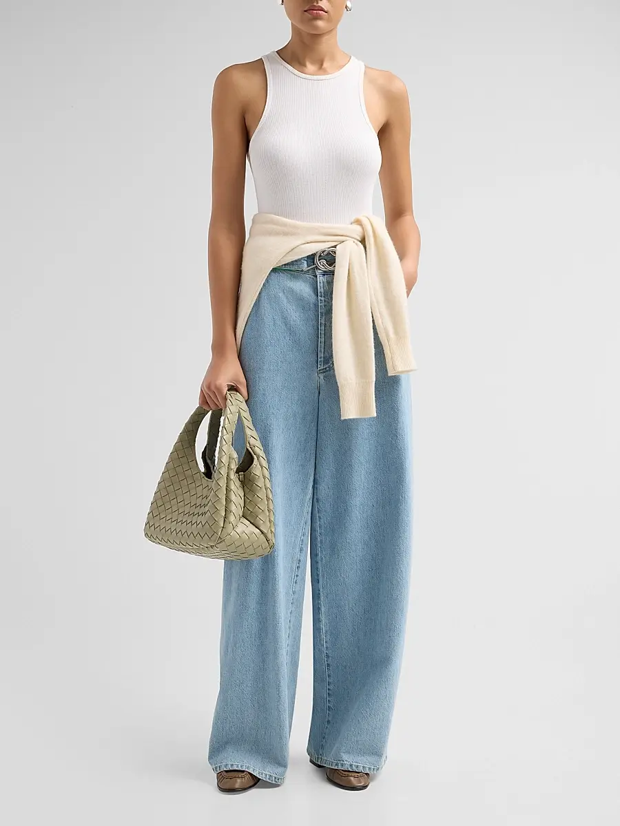 Bottega Veneta Women's Campana Small Intrecciato-Leather Shoulder Bag | Thumbnail 5 Bottega Veneta Women's Campana Small Intrecciato-Leather Shoulder Bag | Thumbnail 5