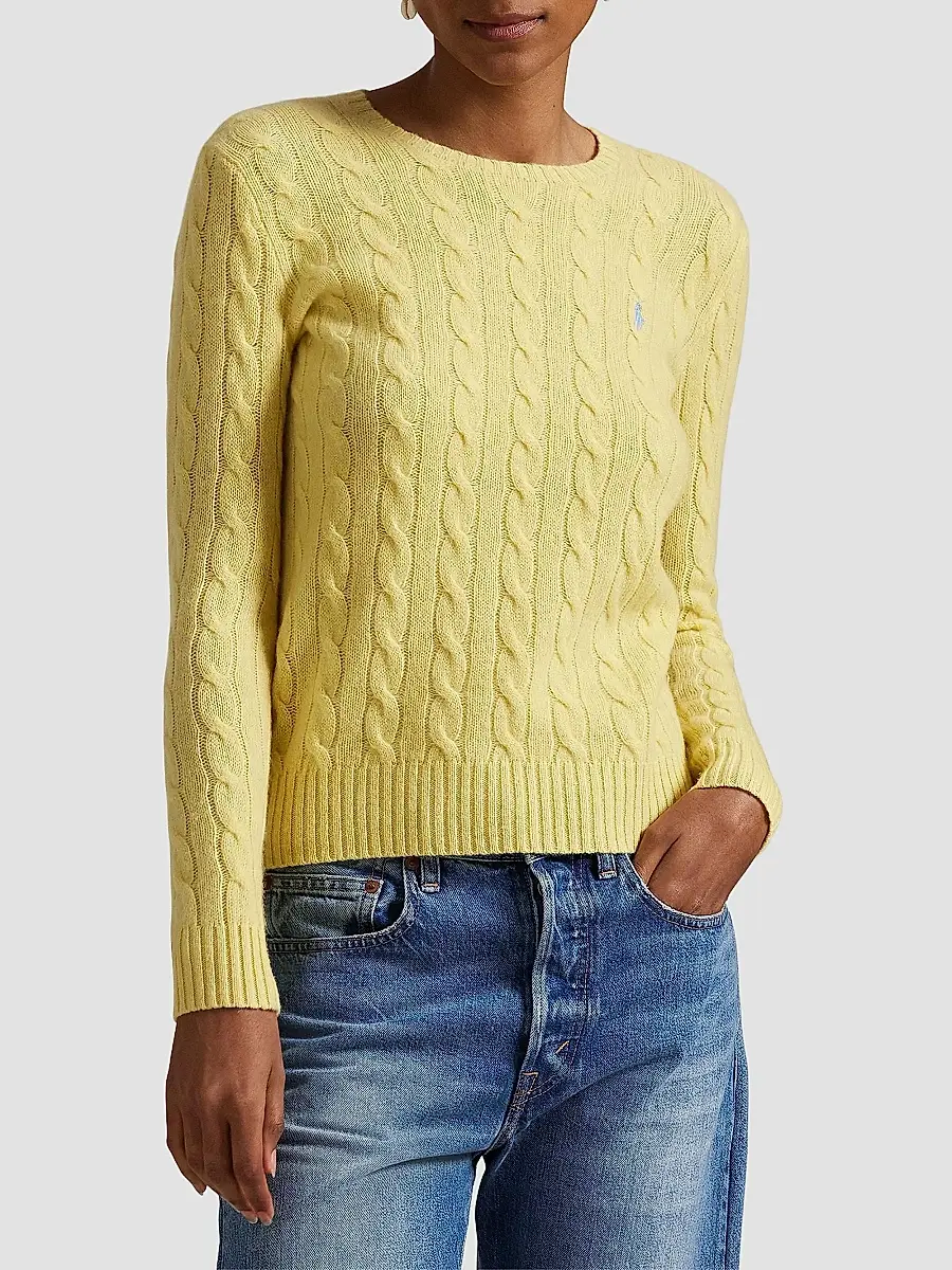 Polo Ralph Lauren Women's Julianna Cable-Knit Wool-Cashmere Sweater | Thumbnail 3 Polo Ralph Lauren Women's Julianna Cable-Knit Wool-Cashmere Sweater | Thumbnail 3