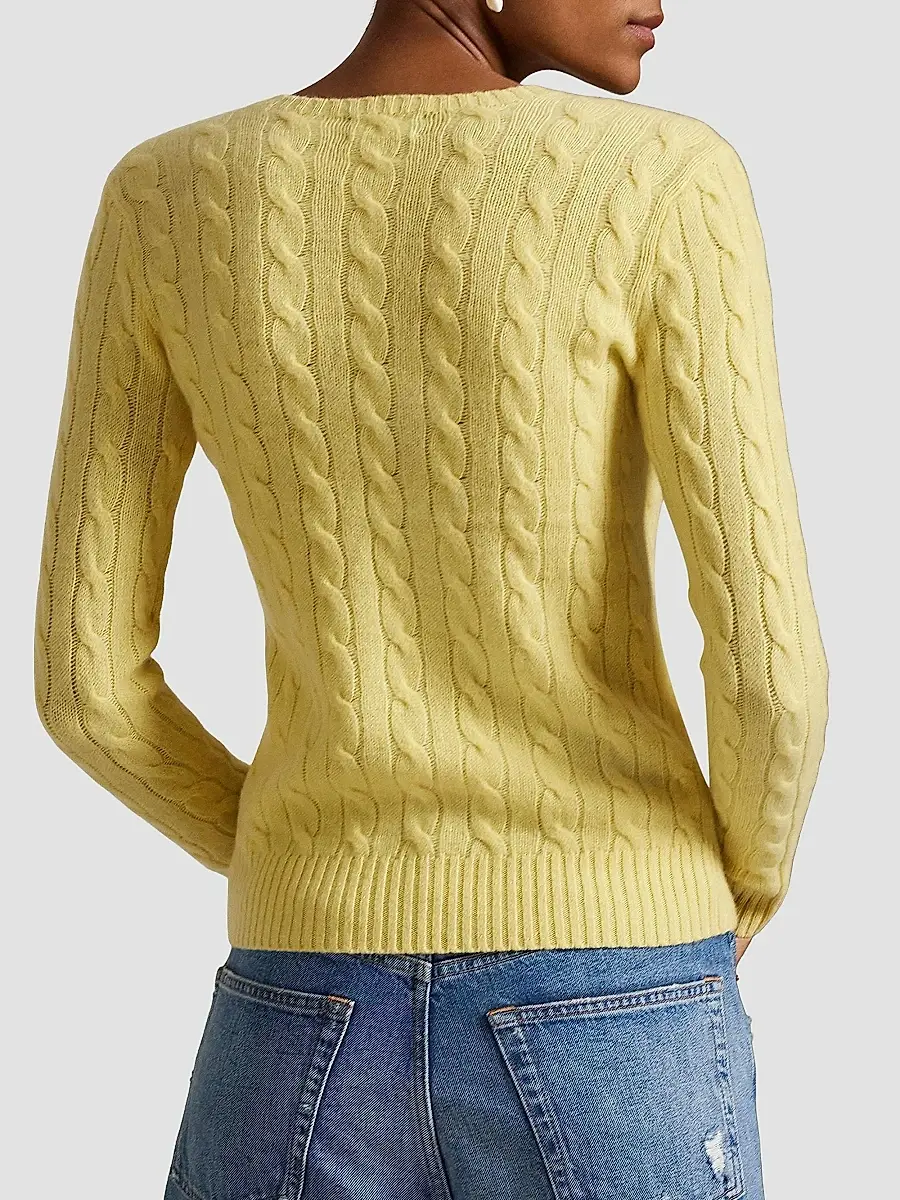 Polo Ralph Lauren Women's Julianna Cable-Knit Wool-Cashmere Sweater | Thumbnail 4 Polo Ralph Lauren Women's Julianna Cable-Knit Wool-Cashmere Sweater | Thumbnail 4