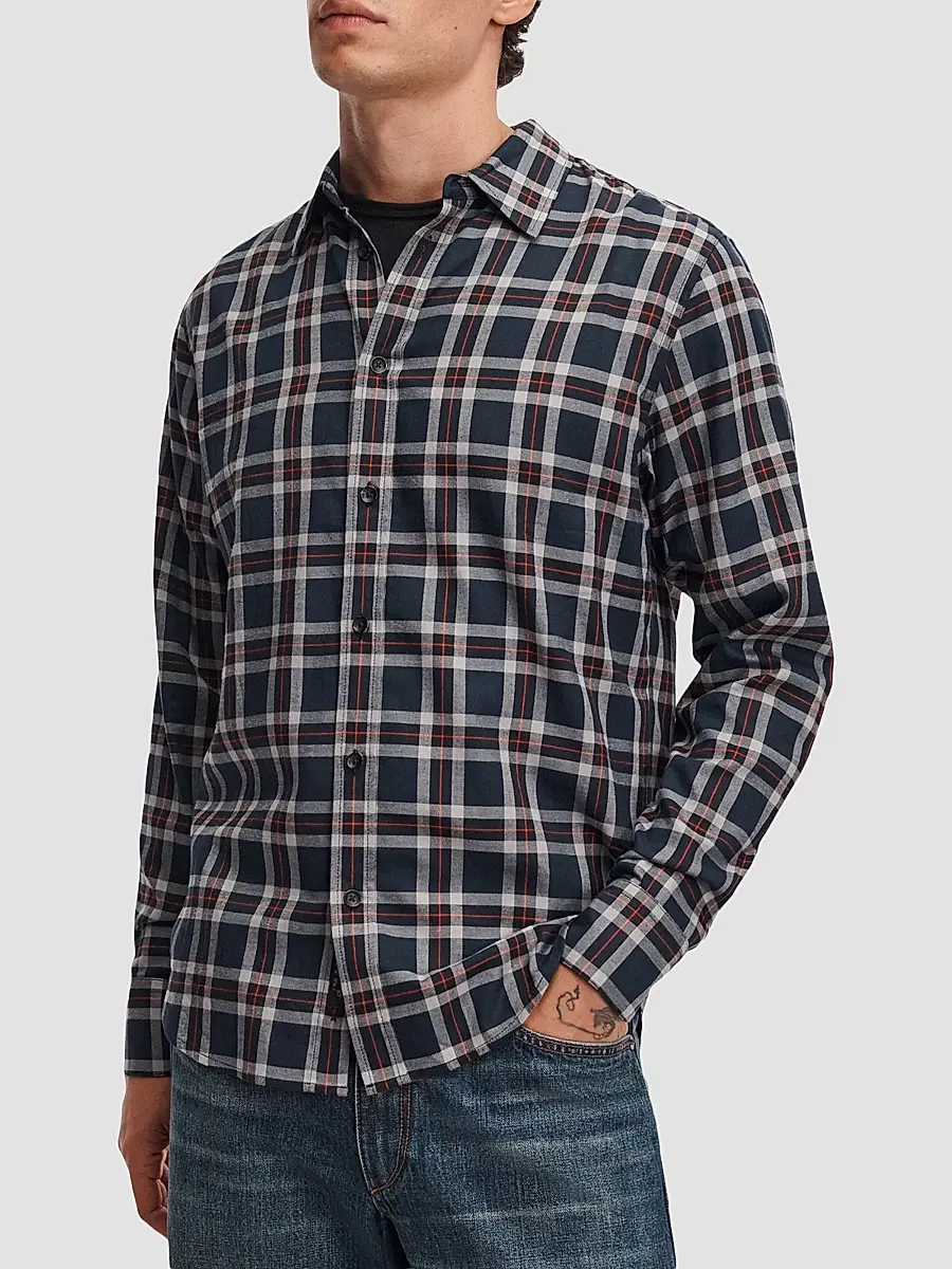 rag & bone Men's Tomlin Plaid Cotton Flannel Shirt | Thumbnail 5 rag & bone Men's Tomlin Plaid Cotton Flannel Shirt | Thumbnail 5