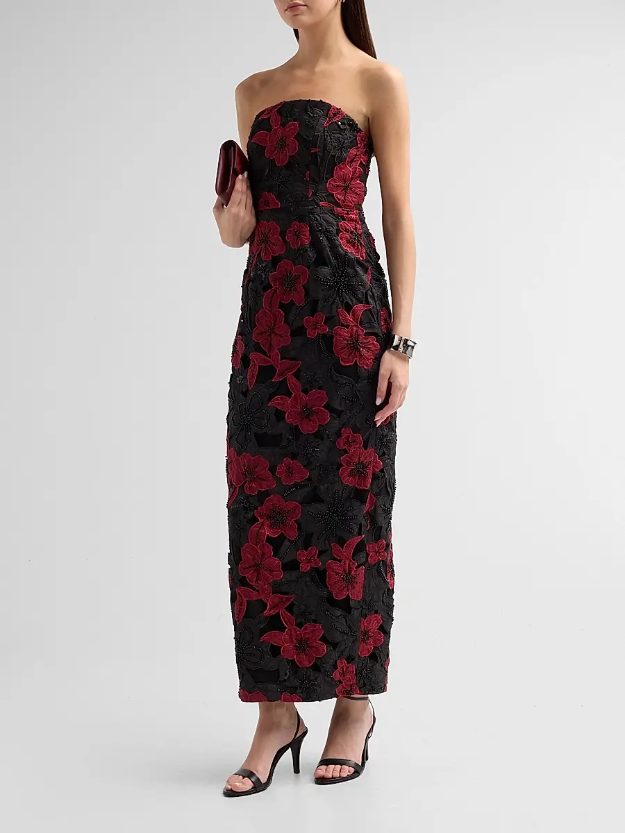 Milly Women's Orion Grand Floral Lace Maxi Dress | Thumbnail 4 Milly Women's Orion Grand Floral Lace Maxi Dress | Thumbnail 4
