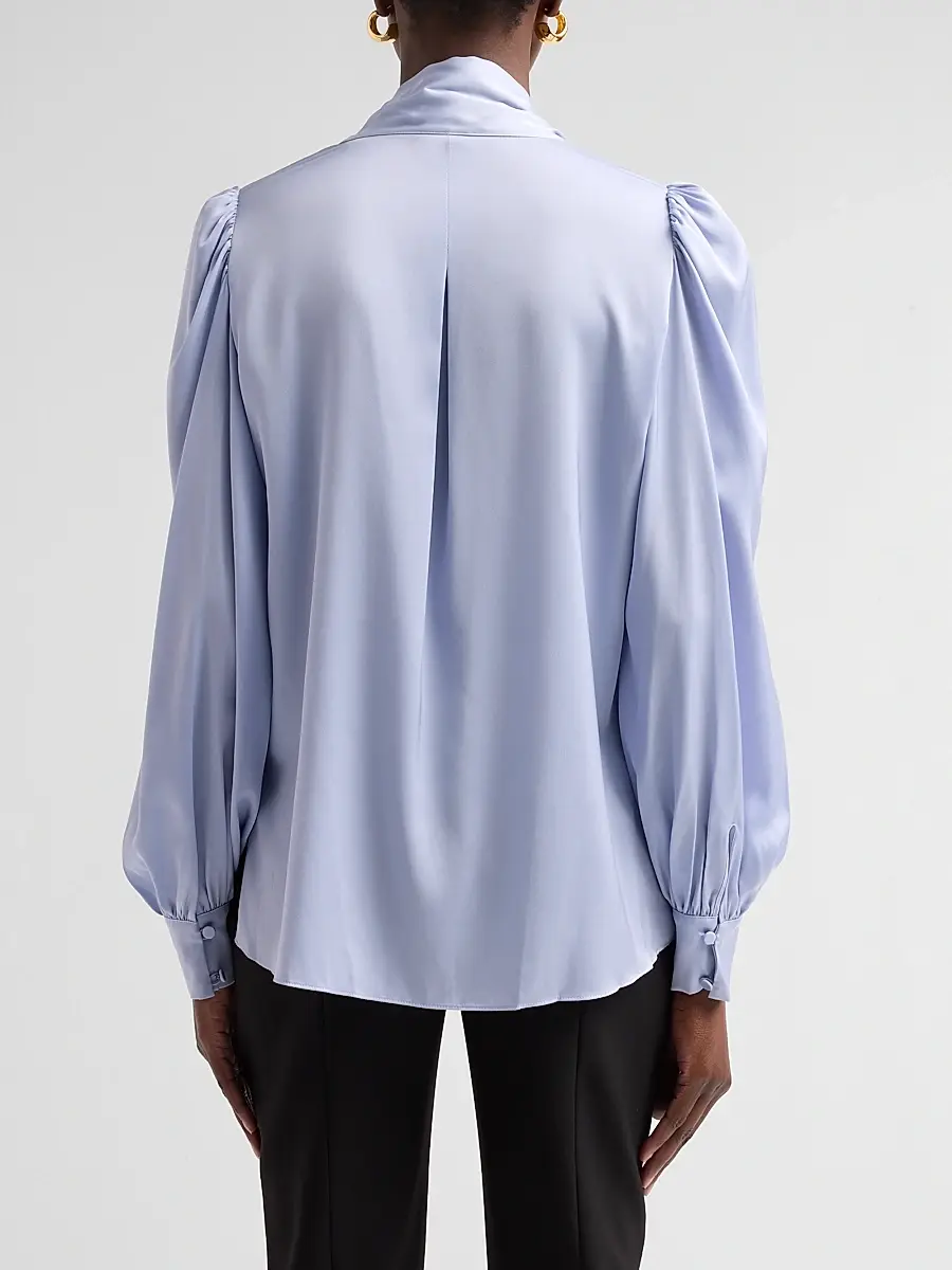 Kobi Halperin Women's Selena Stretch-Silk Tie-Front Blouse | Thumbnail 3 Kobi Halperin Women's Selena Stretch-Silk Tie-Front Blouse | Thumbnail 3
