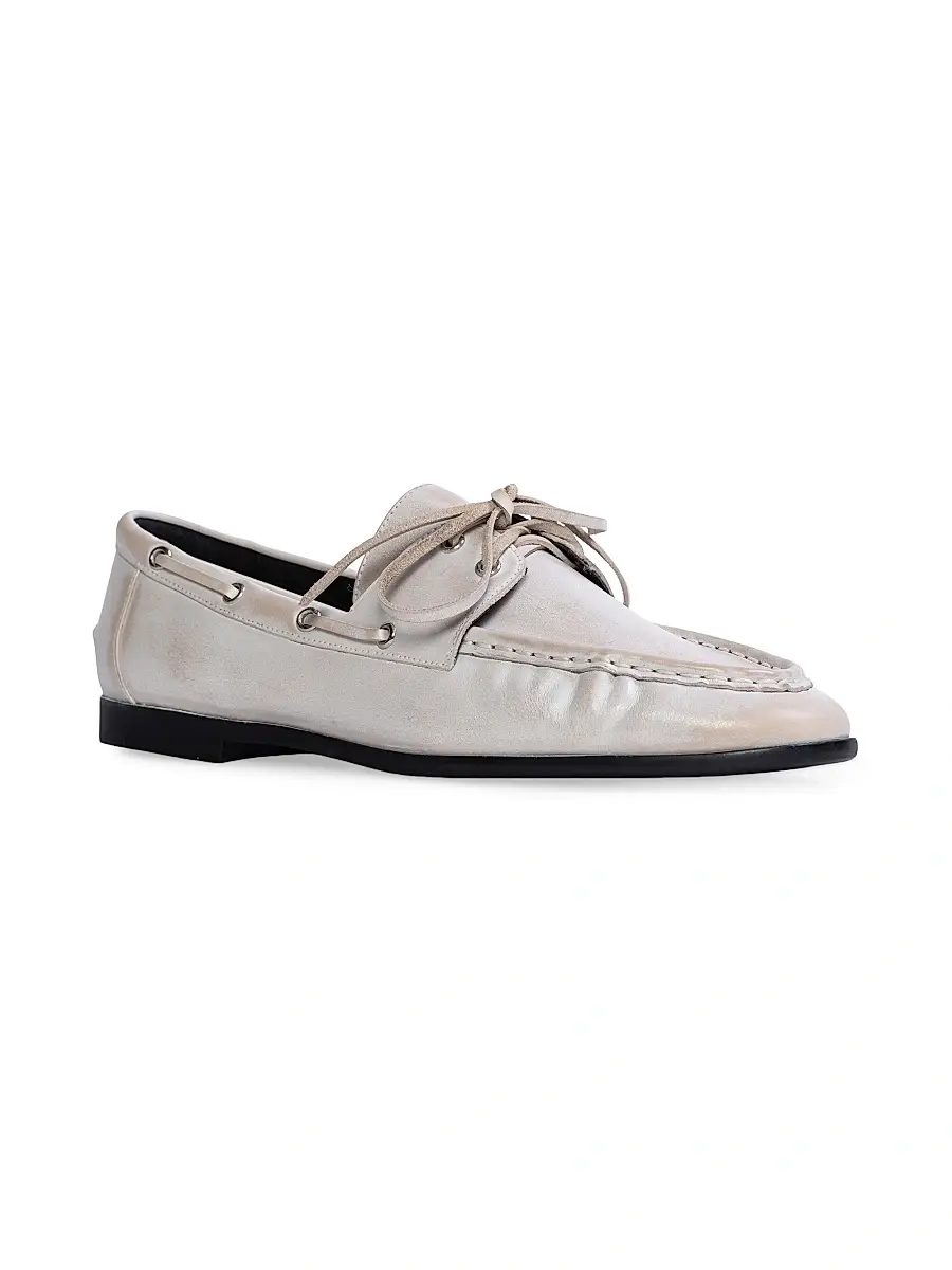 Black Suede Studio Women's Davy Boatshoe Loafers | Thumbnail 3 Black Suede Studio Women's Davy Boatshoe Loafers | Thumbnail 3