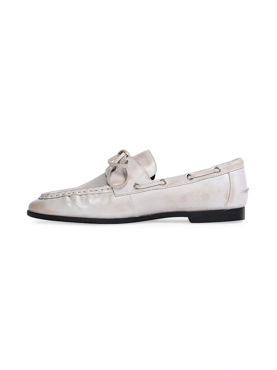 Black Suede Studio Women's Davy Boatshoe Loafers | Thumbnail 5 Black Suede Studio Women's Davy Boatshoe Loafers | Thumbnail 5