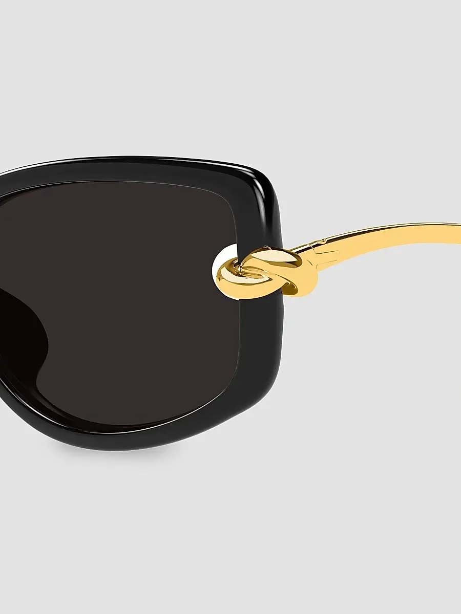 Bottega Veneta Women's Knot 59MM Rectangular Sunglasses | Thumbnail 3