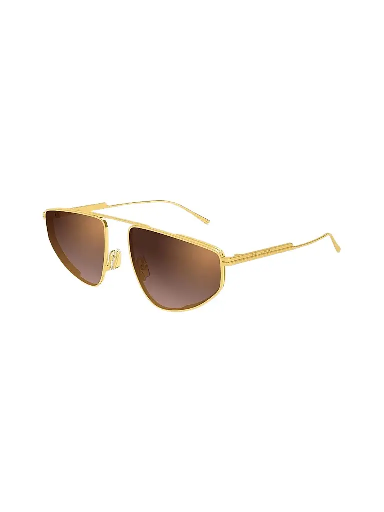 Bottega Veneta Women's Light Ribbon 59MM Geometric Sunglasses - Gold Brown | Image 1 Bottega Veneta Women's Light Ribbon 59MM Geometric Sunglasses - Gold Brown | Image 1