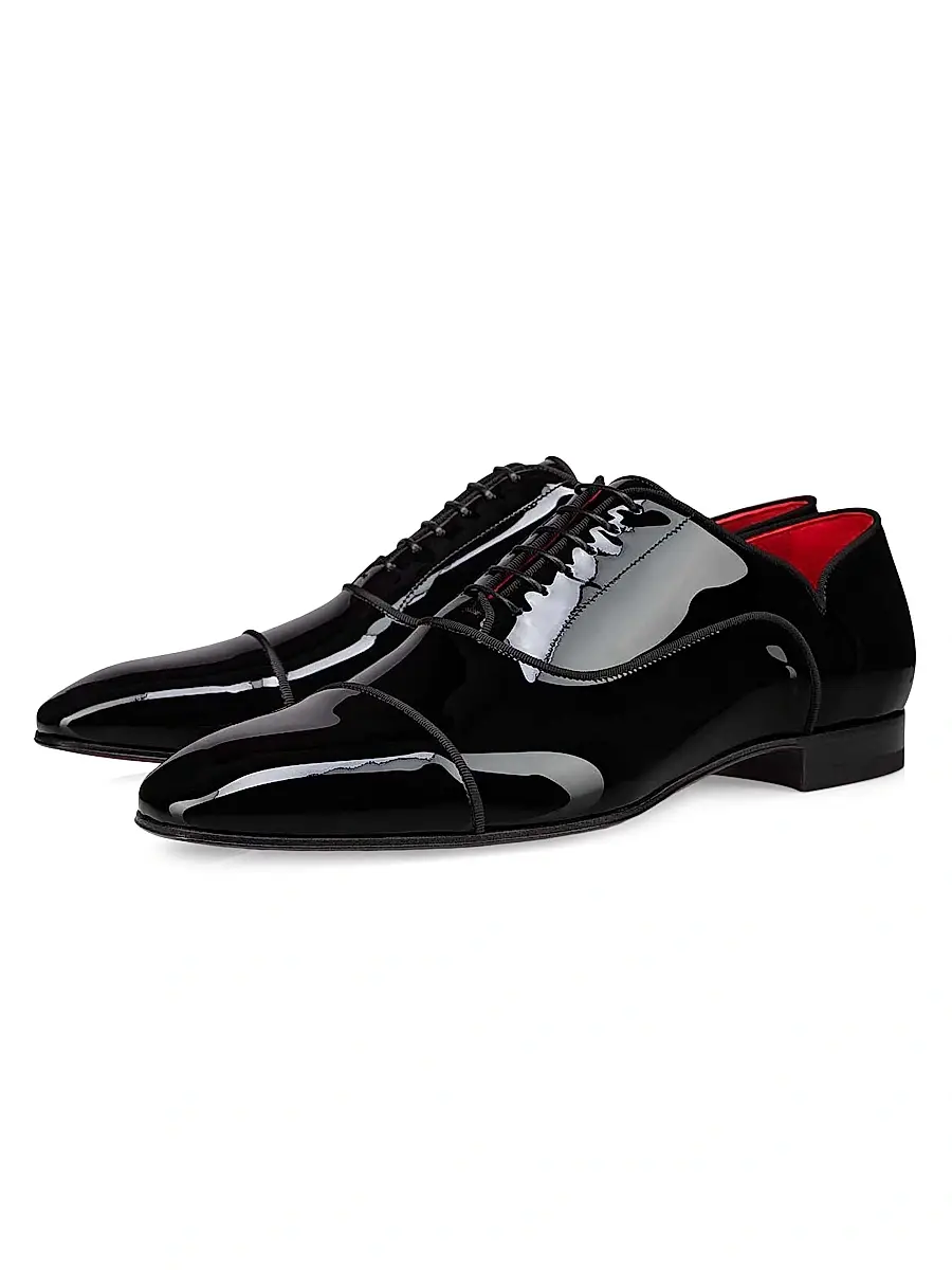 Christian Louboutin Men's Greggy Chick Patent Leather Oxford Shoes | Thumbnail 2 Christian Louboutin Men's Greggy Chick Patent Leather Oxford Shoes | Thumbnail 2
