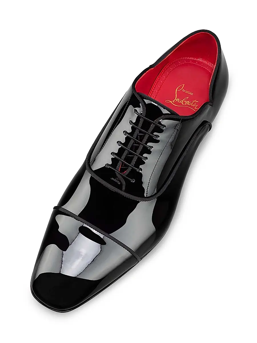 Christian Louboutin Men's Greggy Chick Patent Leather Oxford Shoes | Thumbnail 4 Christian Louboutin Men's Greggy Chick Patent Leather Oxford Shoes | Thumbnail 4
