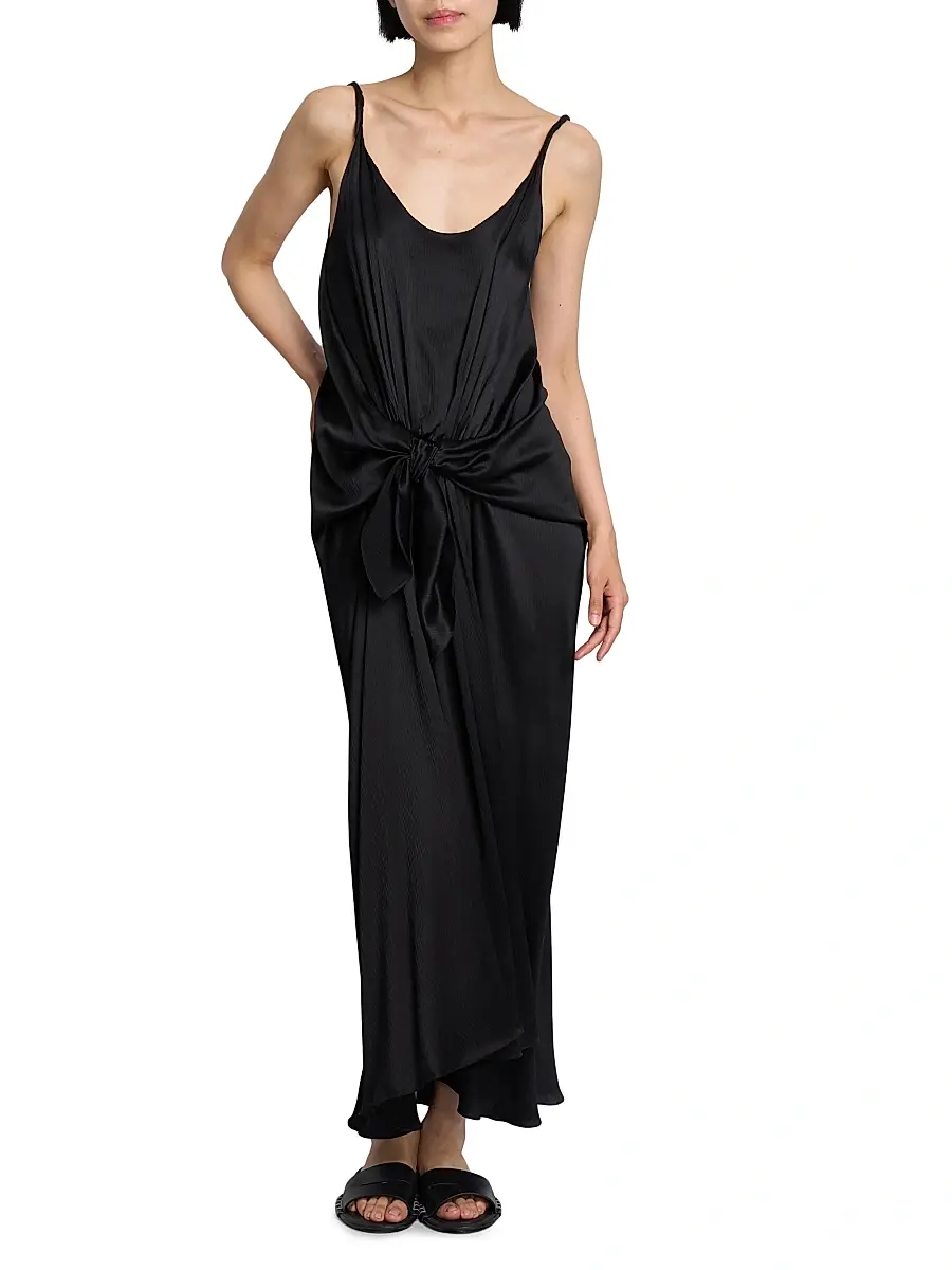 JW Anderson Women's Knotted Silk Maxi Dress | Thumbnail 2 JW Anderson Women's Knotted Silk Maxi Dress | Thumbnail 2