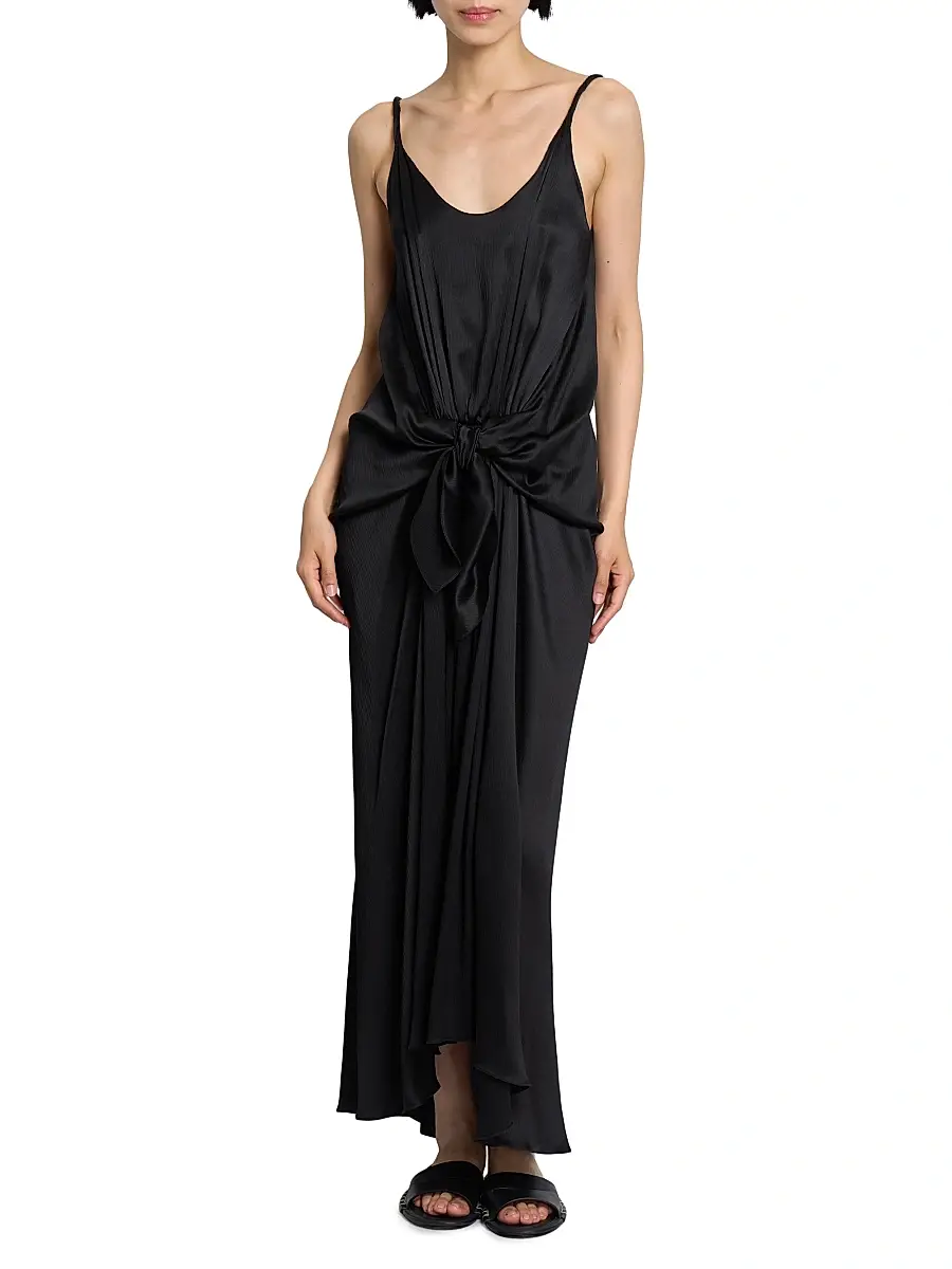 JW Anderson Women's Knotted Silk Maxi Dress | Thumbnail 3 JW Anderson Women's Knotted Silk Maxi Dress | Thumbnail 3