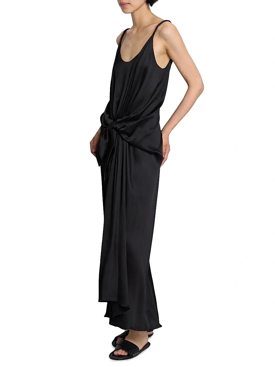 JW Anderson Women's Knotted Silk Maxi Dress | Thumbnail 4 JW Anderson Women's Knotted Silk Maxi Dress | Thumbnail 4