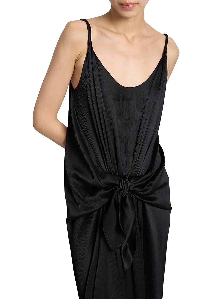 JW Anderson Women's Knotted Silk Maxi Dress | Thumbnail 6 JW Anderson Women's Knotted Silk Maxi Dress | Thumbnail 6