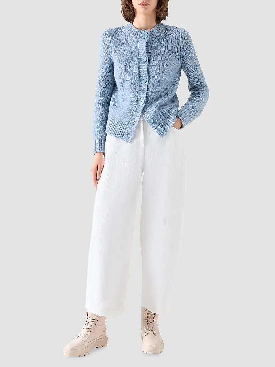 Akris punto Women's Fluffy Alpaca-Blend Cardigan | Thumbnail 2 Akris punto Women's Fluffy Alpaca-Blend Cardigan | Thumbnail 2