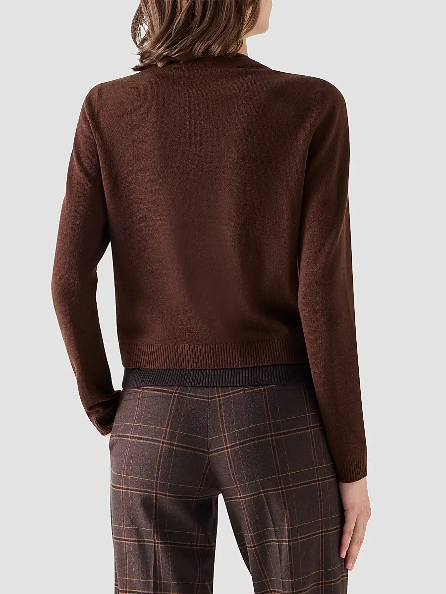 Akris punto Women's Wool-Cashmere V-Neck Cardigan | Thumbnail 4 Akris punto Women's Wool-Cashmere V-Neck Cardigan | Thumbnail 4